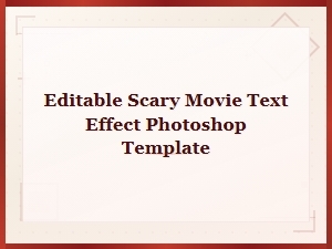 Editable Scary Movie Text Effect Photoshop Template for Horror Title Fonts